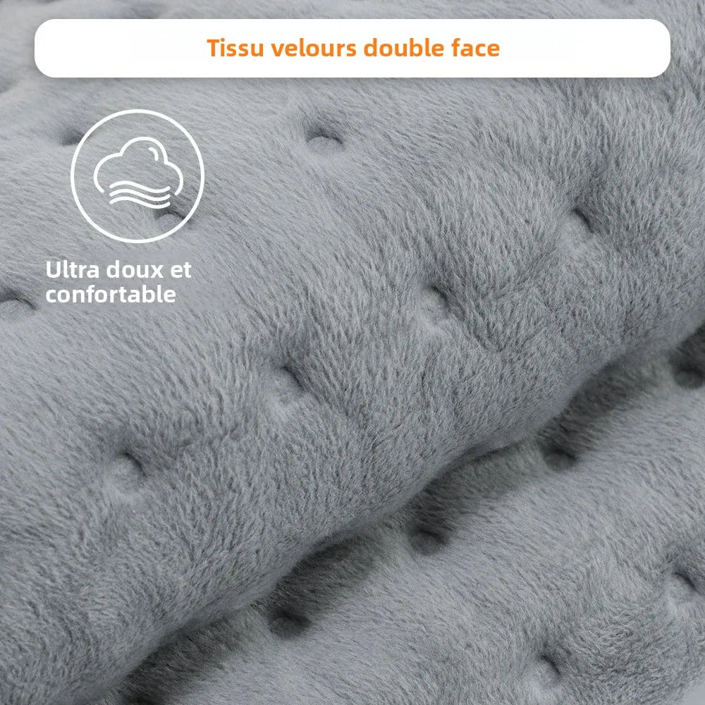BRAISE — Coussin chauffant électrique, tissu velours doux double face