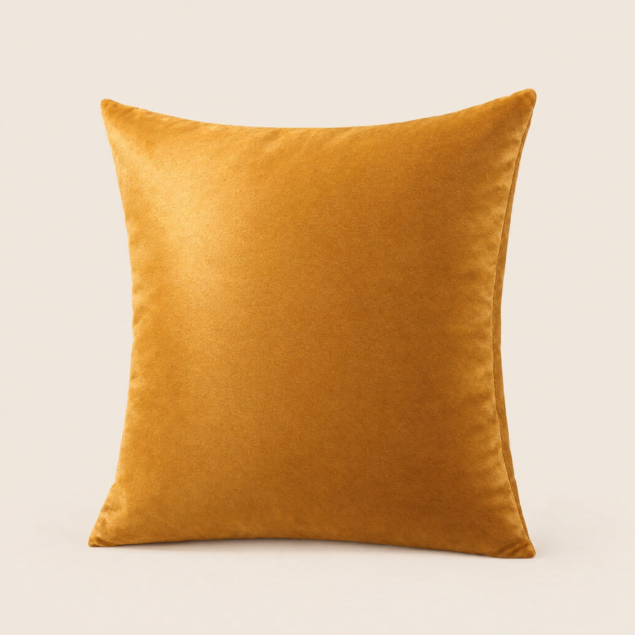 CHAMPAGNE — Housse de coussin en velours soyeux