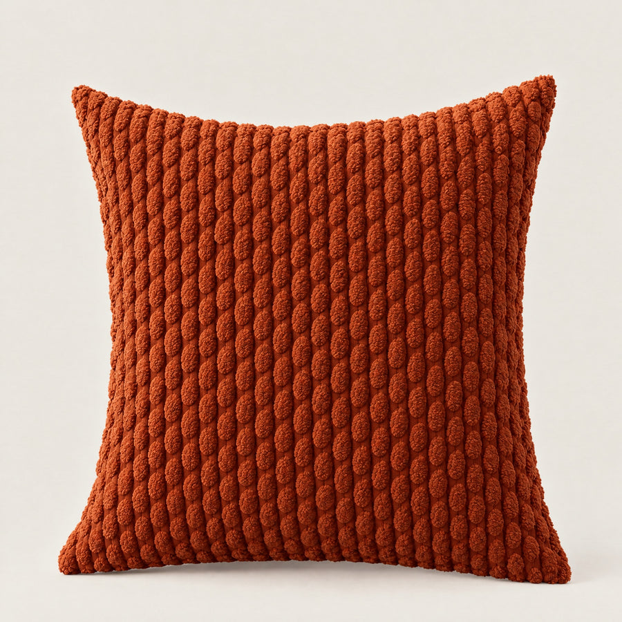 PATCHWORK — Housse de coussin en velours chenille à relief