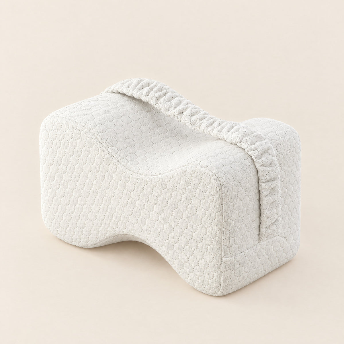 Coussin de jambes GENOU blanc avec sangle élastique de maintien