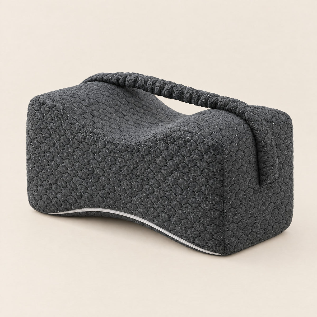 Coussin de jambes GENOU gris foncé avec sangle et fermeture éclair