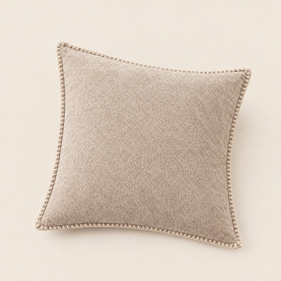 GALON — Housse de coussin en chenille à point de feston