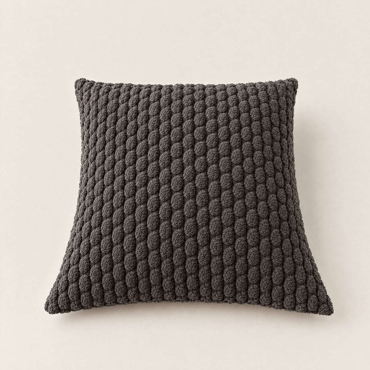PATCHWORK — housse de coussin en velours à relief, coloris Gris foncé