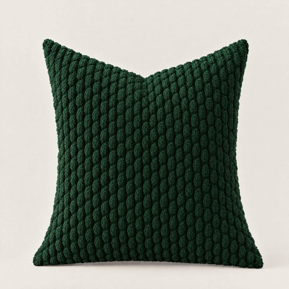 PATCHWORK — housse de coussin en velours à relief, coloris Vert sapin