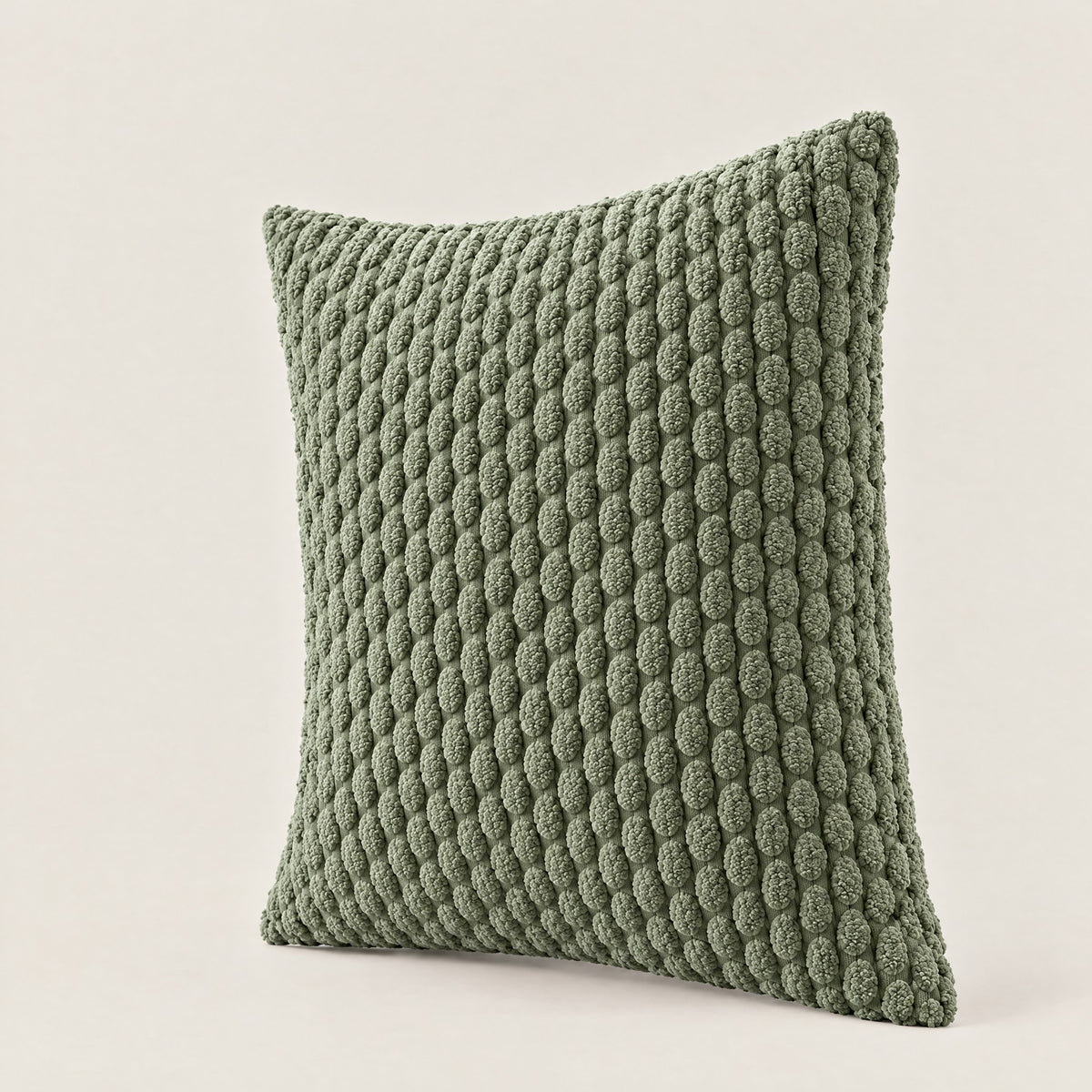 PATCHWORK — housse de coussin en velours à relief, coloris Vert sauge