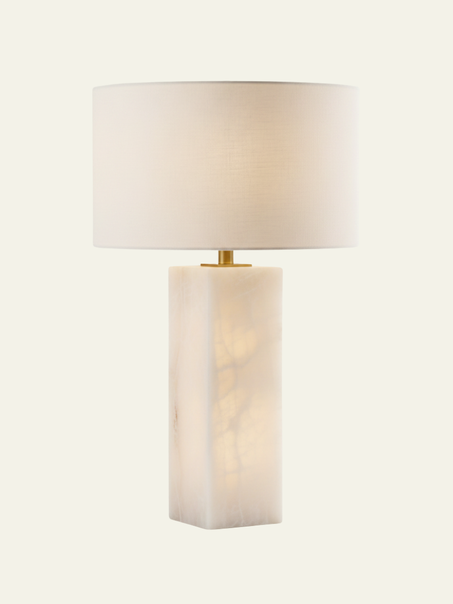 OPALINE — Lampe à poser en albâtre