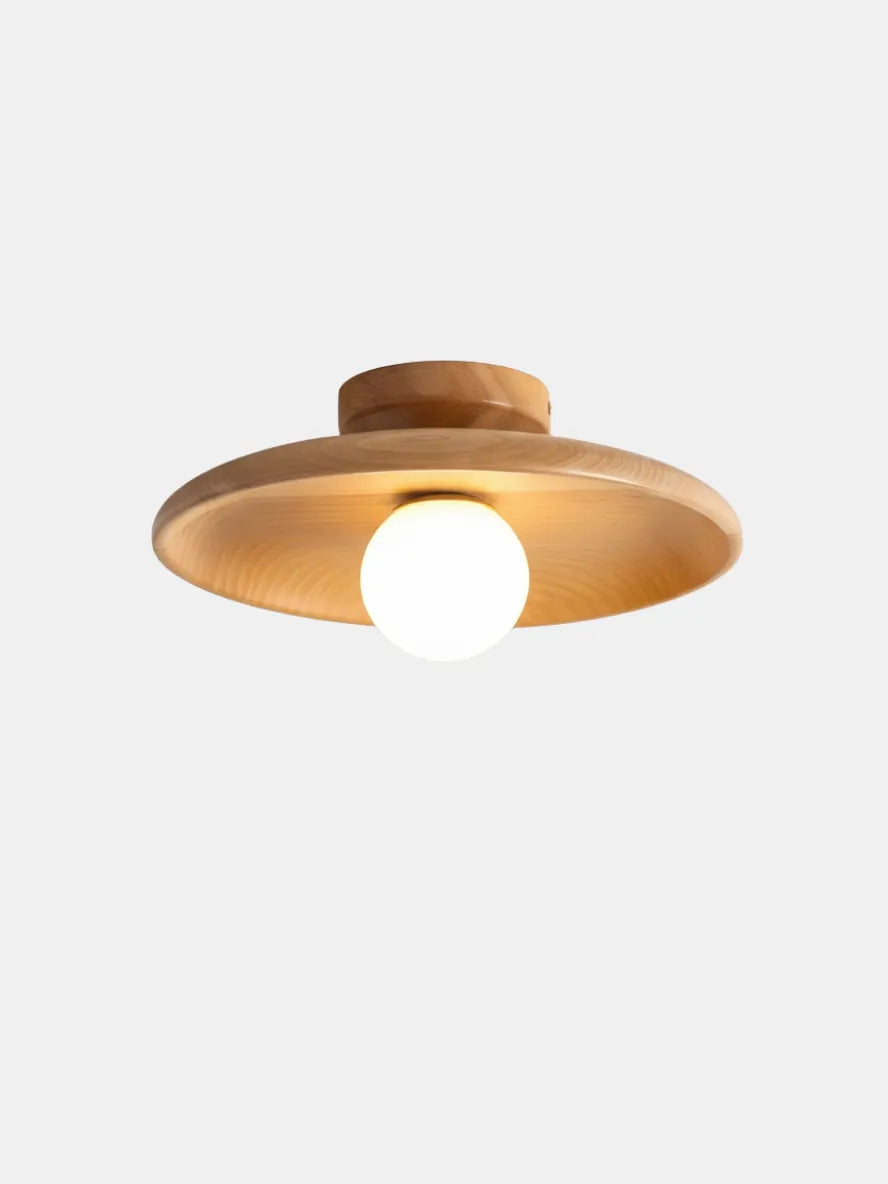 Cerne, plafonnier en bois — coloris D28cm Log color | Maison Beaurel