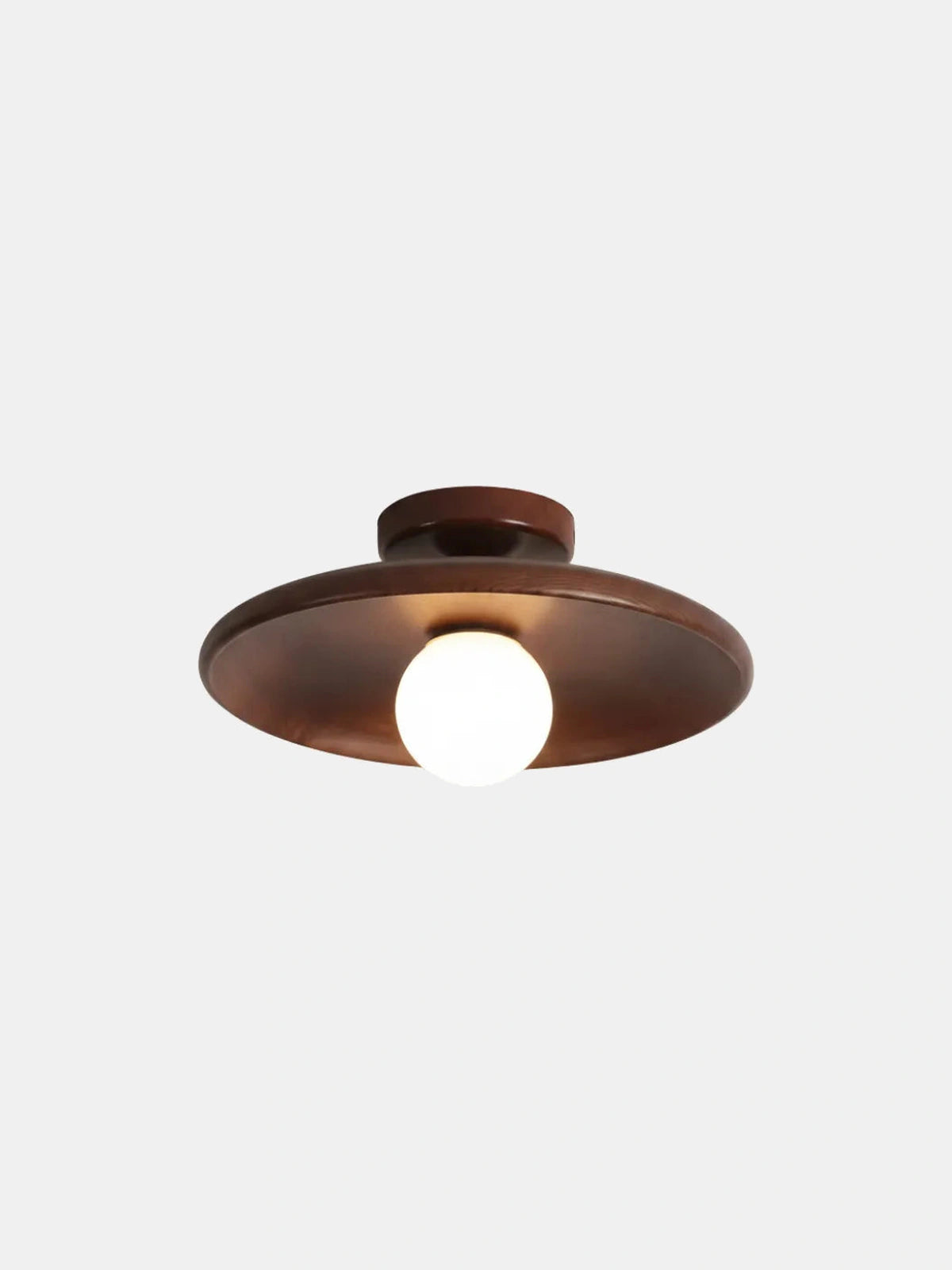 Cerne, plafonnier en bois — coloris D28cm Walnut | Maison Beaurel