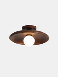Cerne, plafonnier en bois — coloris D28cm Walnut | Maison Beaurel