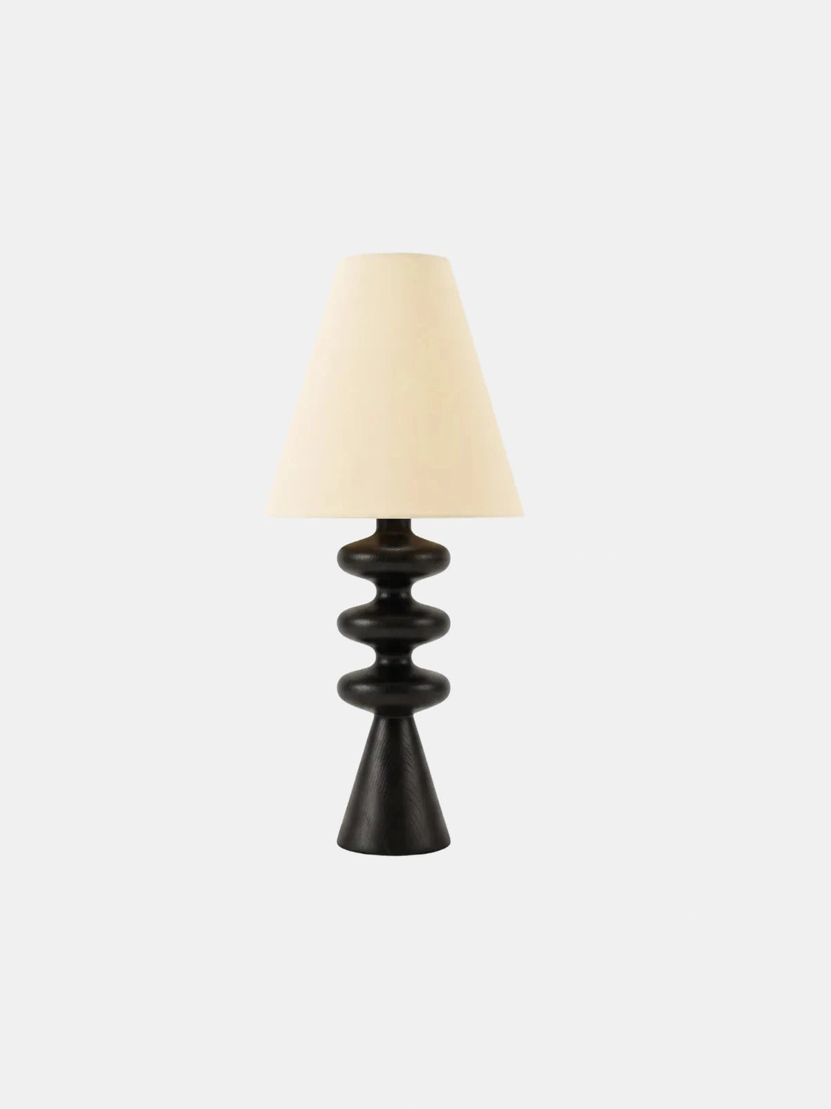 Noyer, lampe à poser en bois tourné | Maison Beaurel