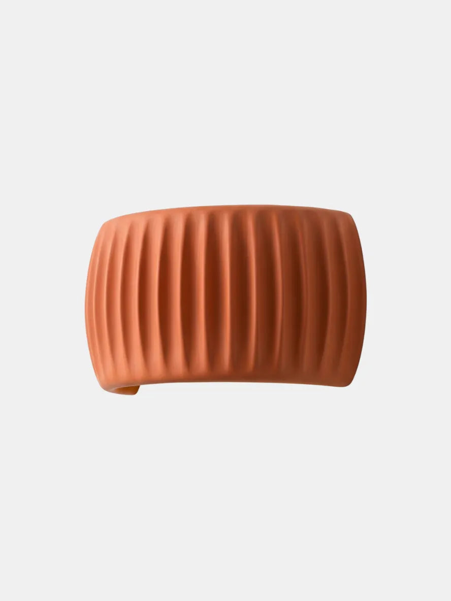 Rosace, applique murale en résine texturée — coloris Orange | Maison Beaurel