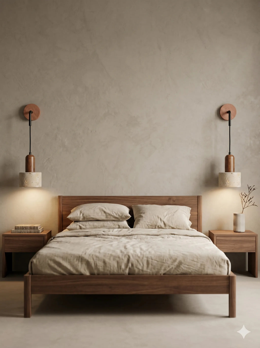 Galet, applique murale en pierre véritable — gros plan | Maison Beaurel