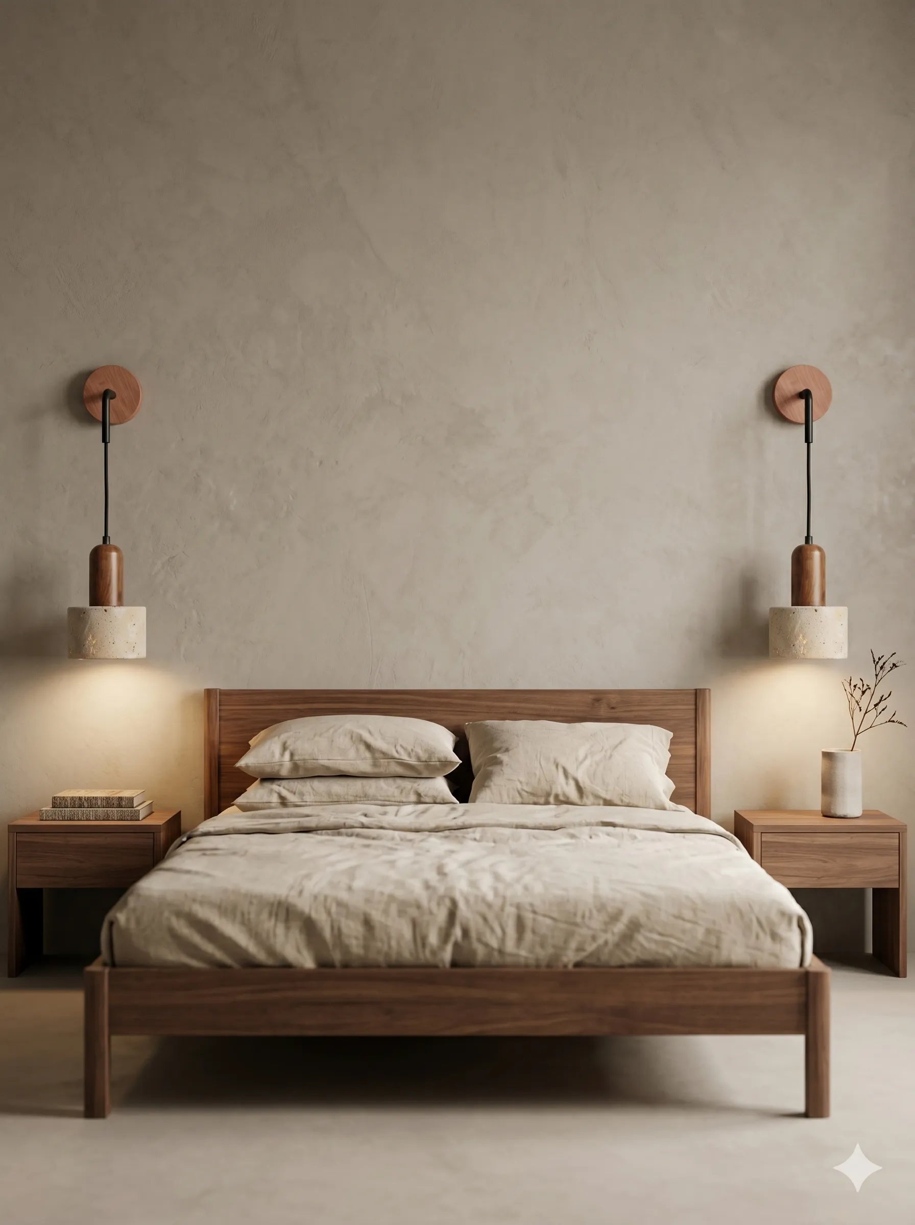 Galet, applique murale en pierre véritable — gros plan | Maison Beaurel