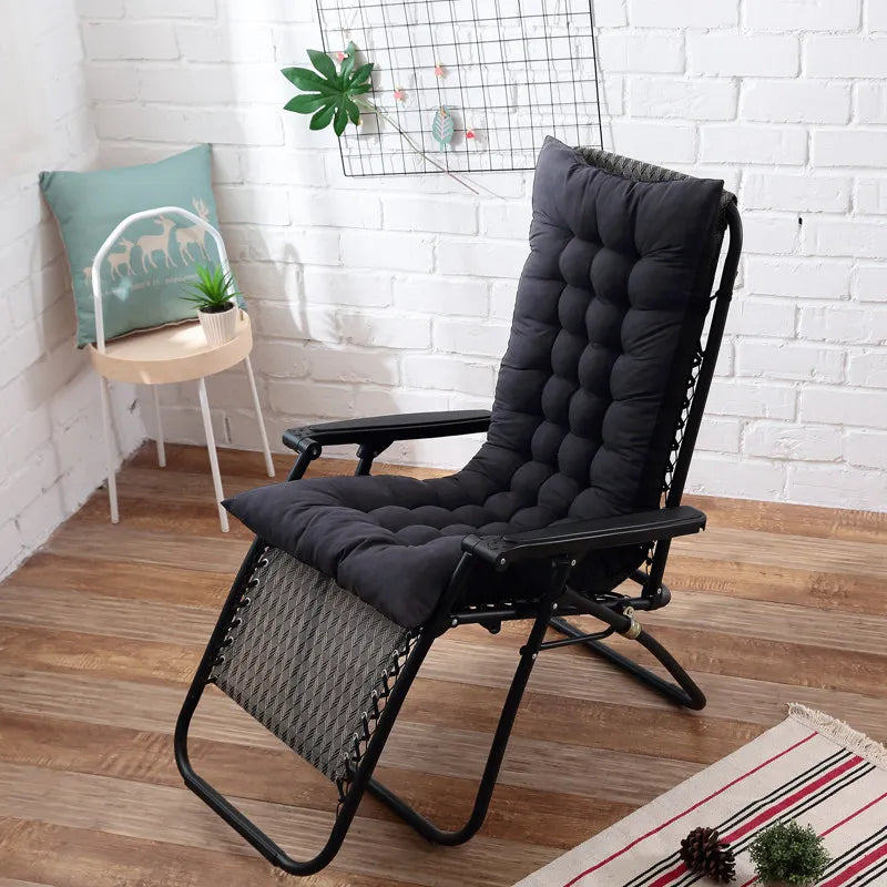TRANSAT — Coussin de transat matelassé sur une chaise longue, coloris Noir