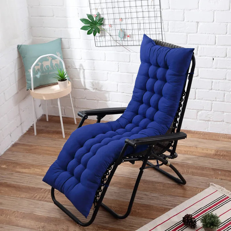TRANSAT — Coussin de transat matelassé sur une chaise longue, coloris Bleu roi
