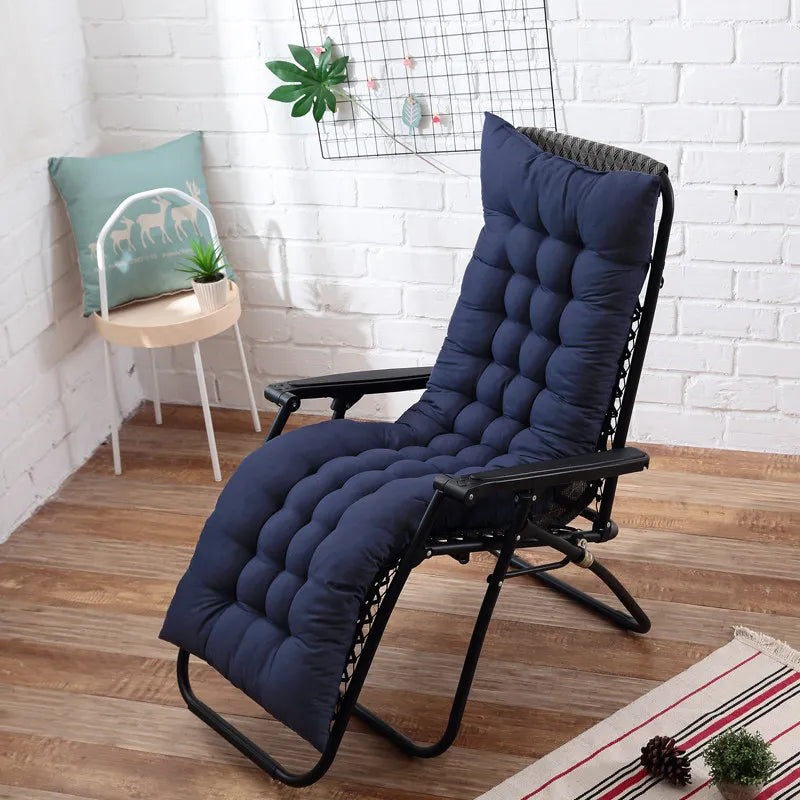 TRANSAT — Coussin de transat matelassé sur une chaise longue, coloris Bleu marine