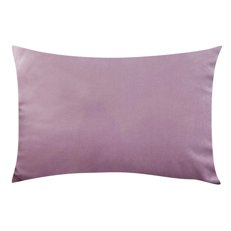 CARMIN — Housse de coussin rectangulaire en velours, coloris Lilas