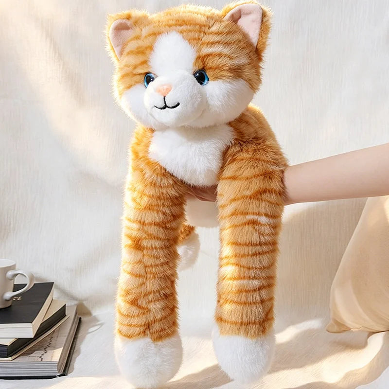 MARMOT — Peluche lestée 55 cm, animal Chat