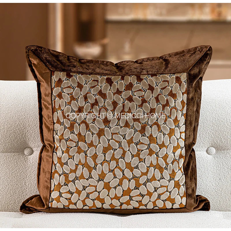 TERRA — Housse de coussin en velours terracotta, vue 2