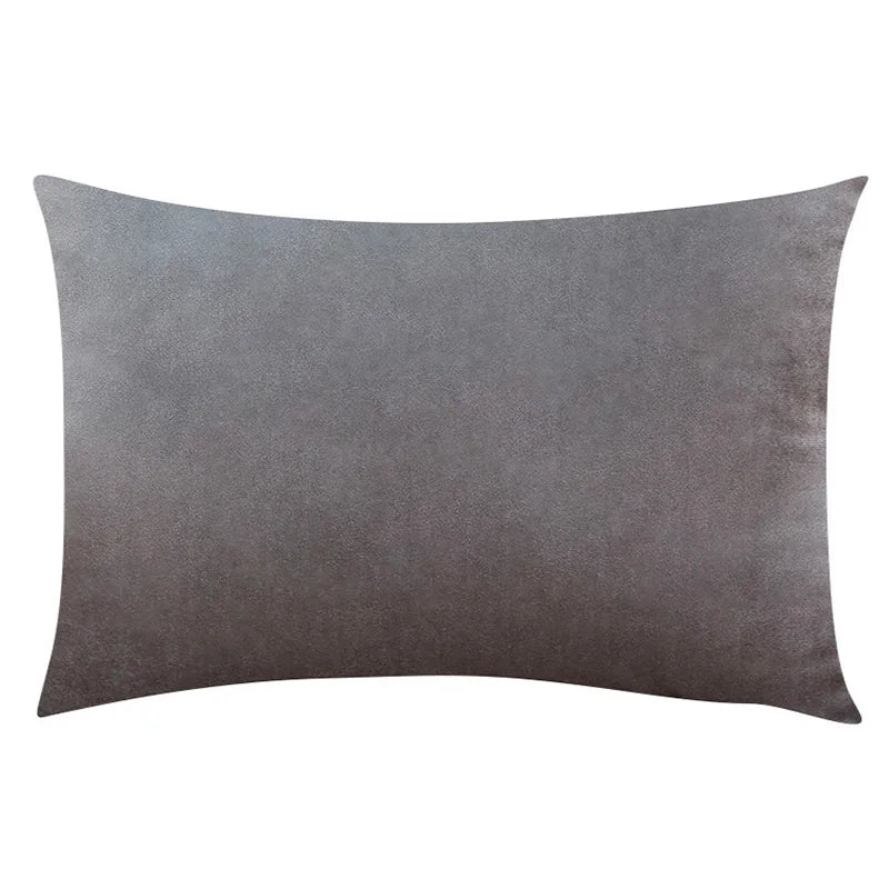 CARMIN — Housse de coussin rectangulaire en velours, coloris Gris clair
