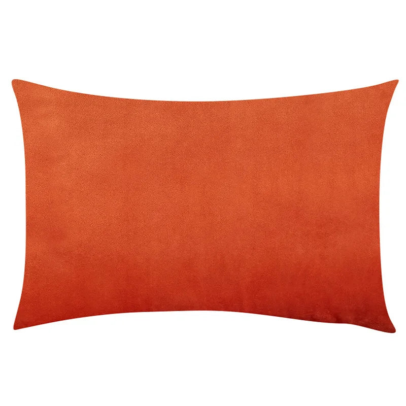 CARMIN — Housse de coussin rectangulaire en velours, coloris Orange