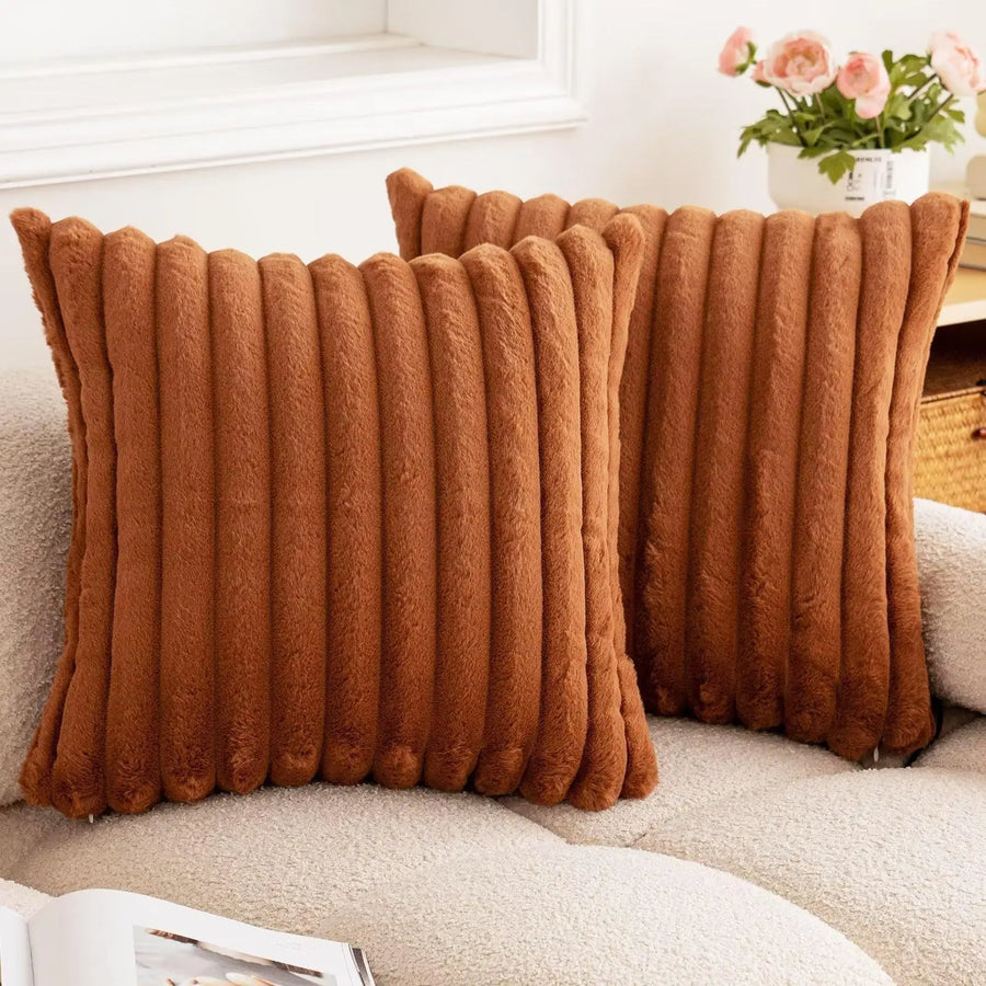 FLOCON — Housse de coussin en fausse fourrure