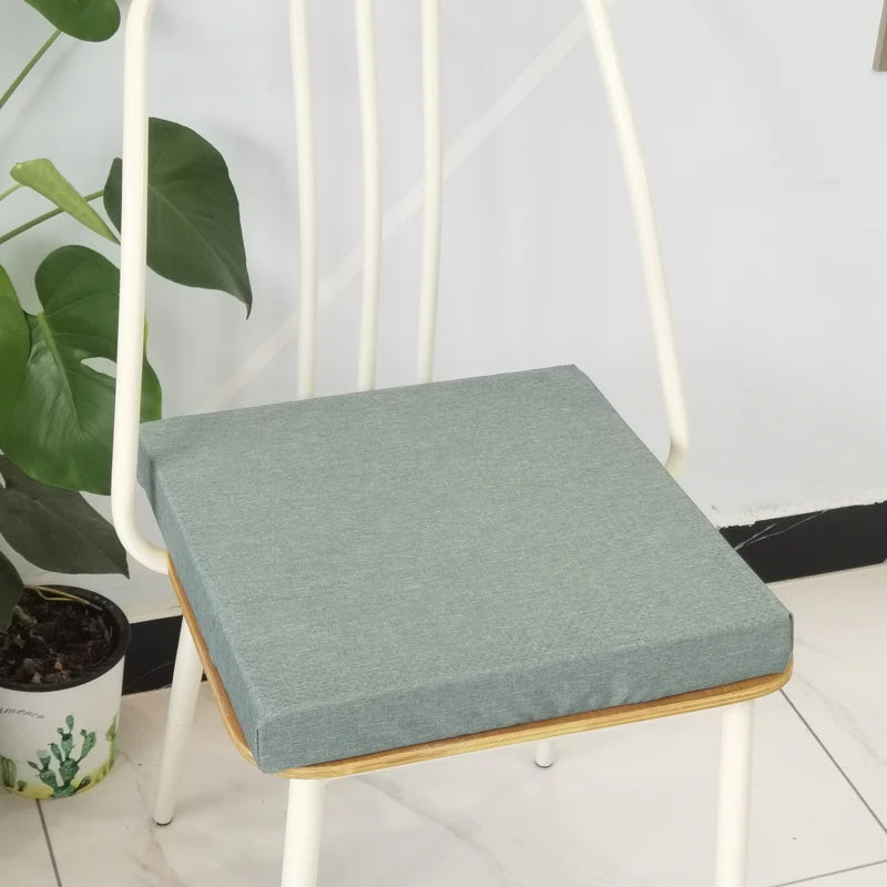 GALETTE — Galette de chaise sur une chaise blanche, coloris Vert-de-gris