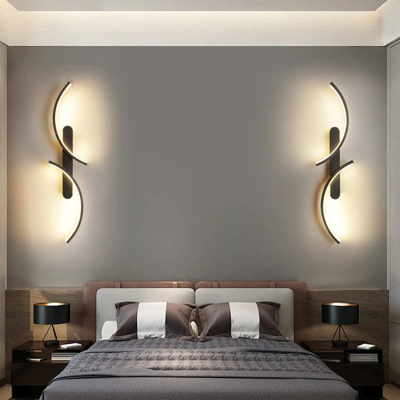 Applique murale HALO LED minimaliste forme arc, Lumora Paris