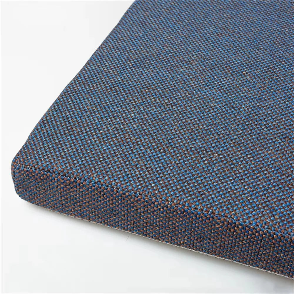 BANQUETTE — Coin du coussin de banc en tissu texturé, coloris Bleu foncé