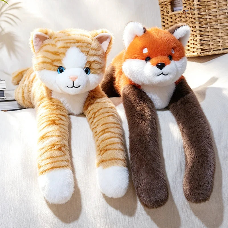 MARMOT — Peluche lestée 55 cm, chat et renard à longs bras