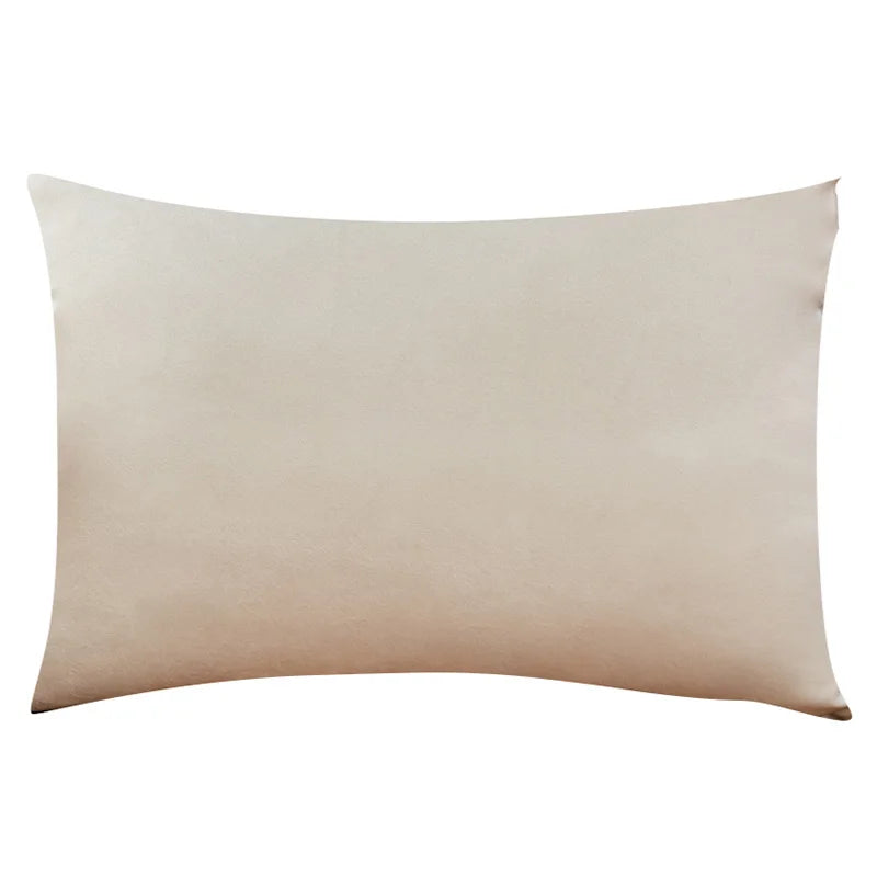 CARMIN — Housse de coussin rectangulaire en velours, coloris Crème