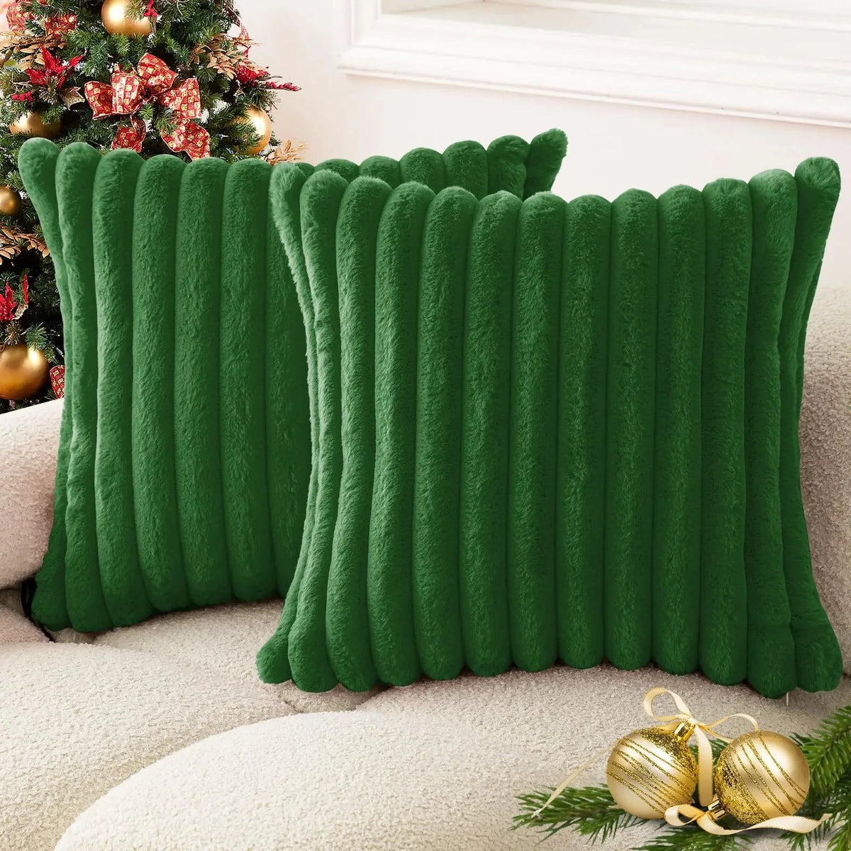 FLOCON — Housse de coussin en fausse fourrure, vue 6