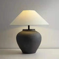 Lampe à poser Grès en céramique et lin, Lumora Paris