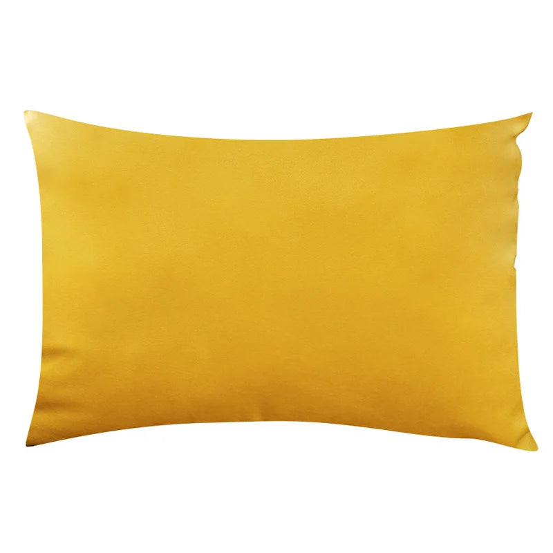 CARMIN — Housse de coussin rectangulaire en velours, coloris Jaune