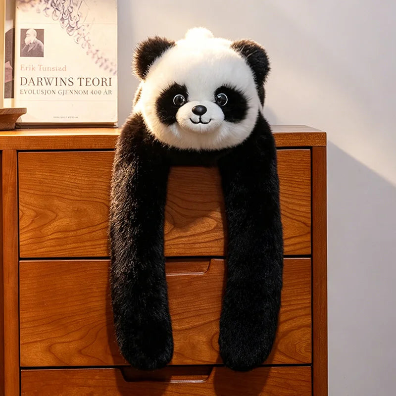 MARMOT — Peluche lestée 55 cm, panda accroché à un tiroir