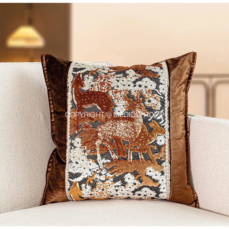 TERRA — Housse de coussin en velours terracotta, vue 5