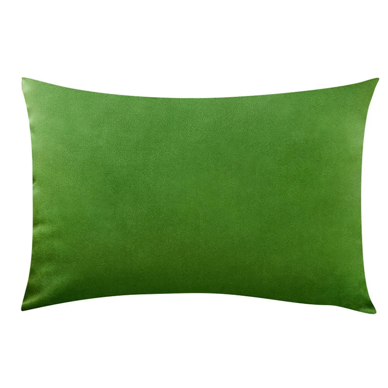CARMIN — Housse de coussin rectangulaire en velours, coloris Vert vif