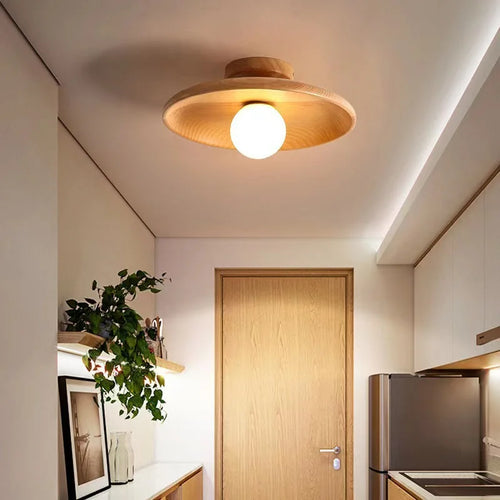 Plafonnier Cerne en bois, Maison Beaurel