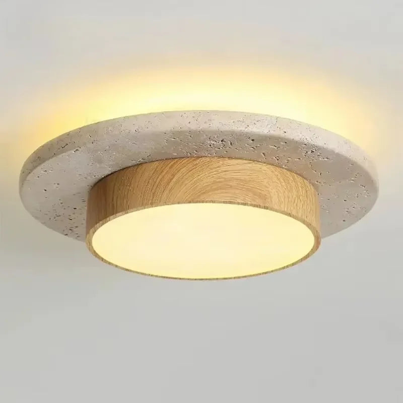 Plafonnier Lubéron travertin - ambiance
