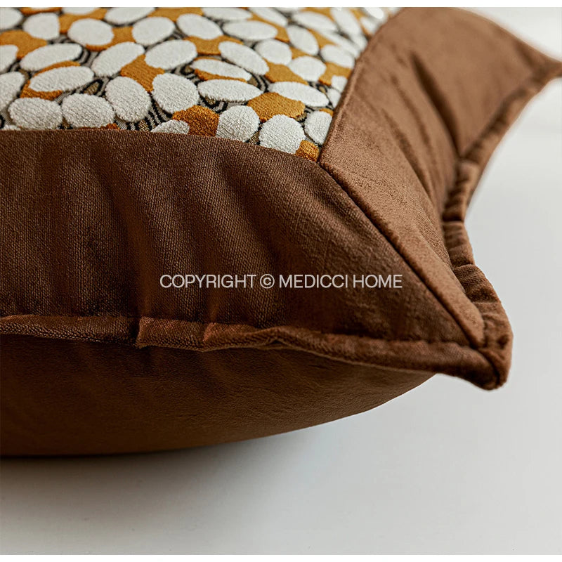 TERRA — Housse de coussin en velours terracotta, vue 3