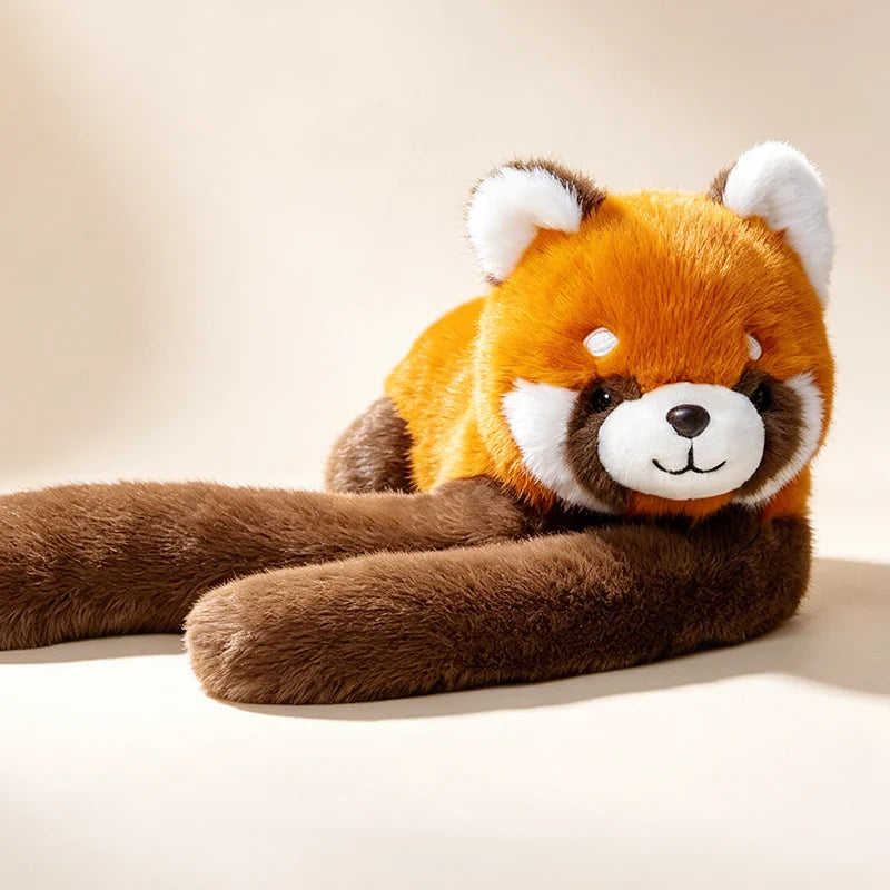 MARMOT — Peluche lestée 55 cm, animal Panda roux
