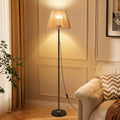 Lampadaire PALMA en rotin tressé, lumière chaude, Lumora Paris
