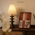 Lampe à poser Noyer en bois tourné, Lumora Paris