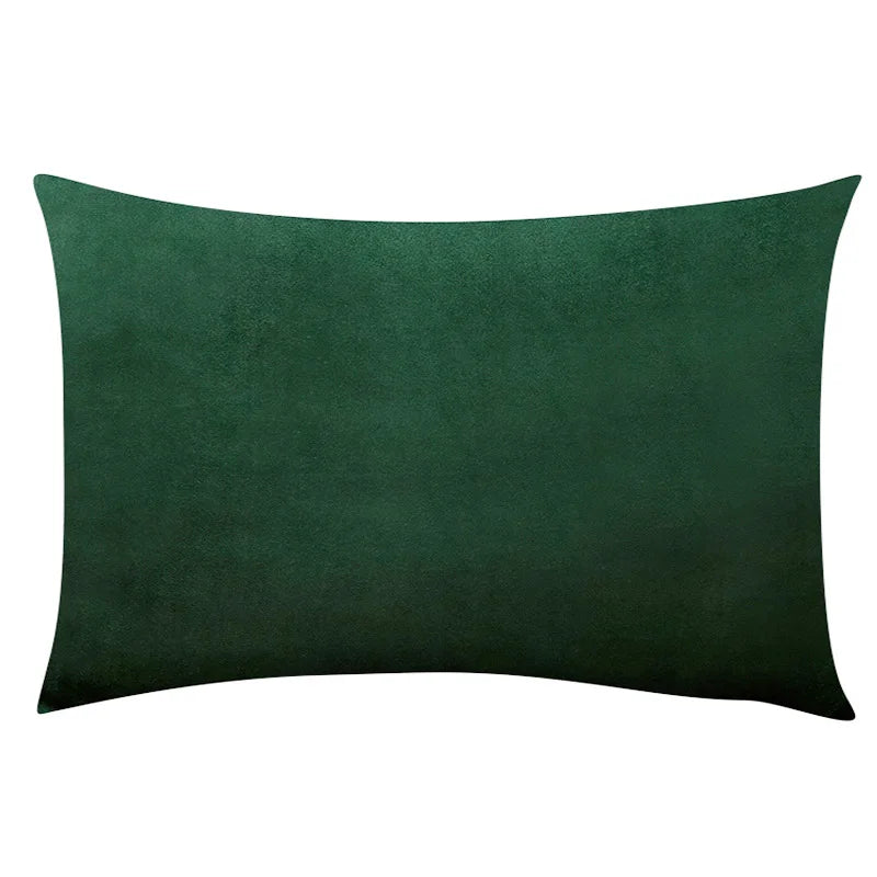 CARMIN — Housse de coussin rectangulaire en velours, coloris Vert sapin
