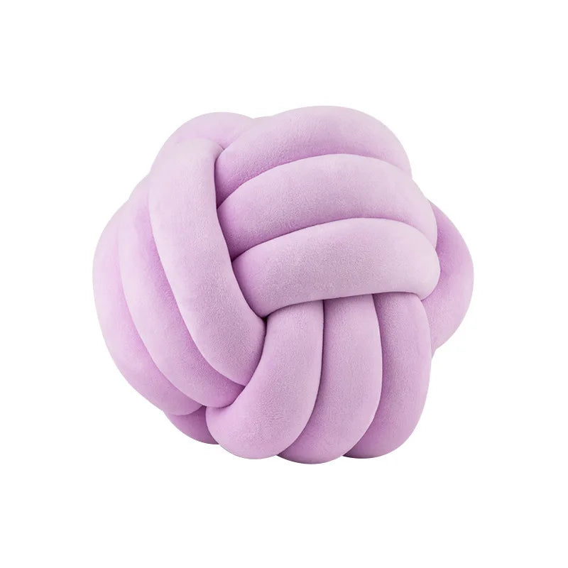 BULLE — Coussin boule noué en velours, coloris Lilas