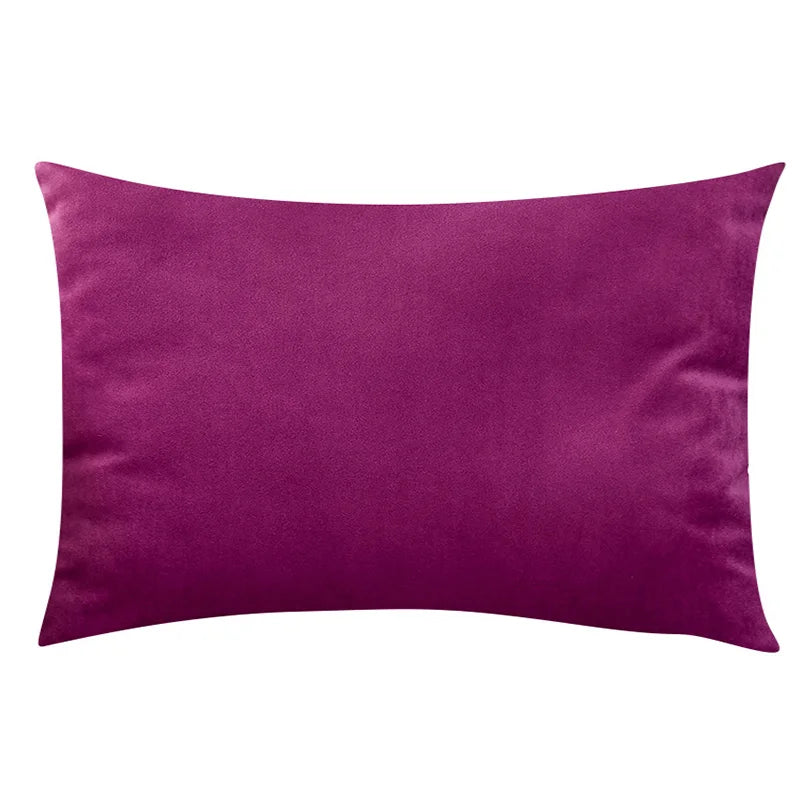 CARMIN — Housse de coussin rectangulaire en velours, coloris Violet