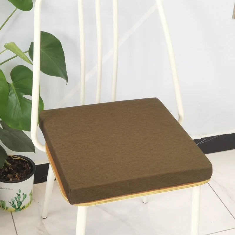 GALETTE — Galette de chaise sur une chaise blanche, coloris Marron