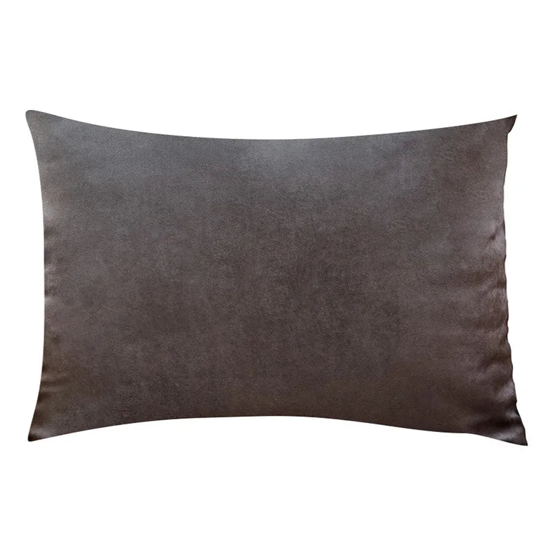 CARMIN — Housse de coussin rectangulaire en velours, coloris Gris foncé