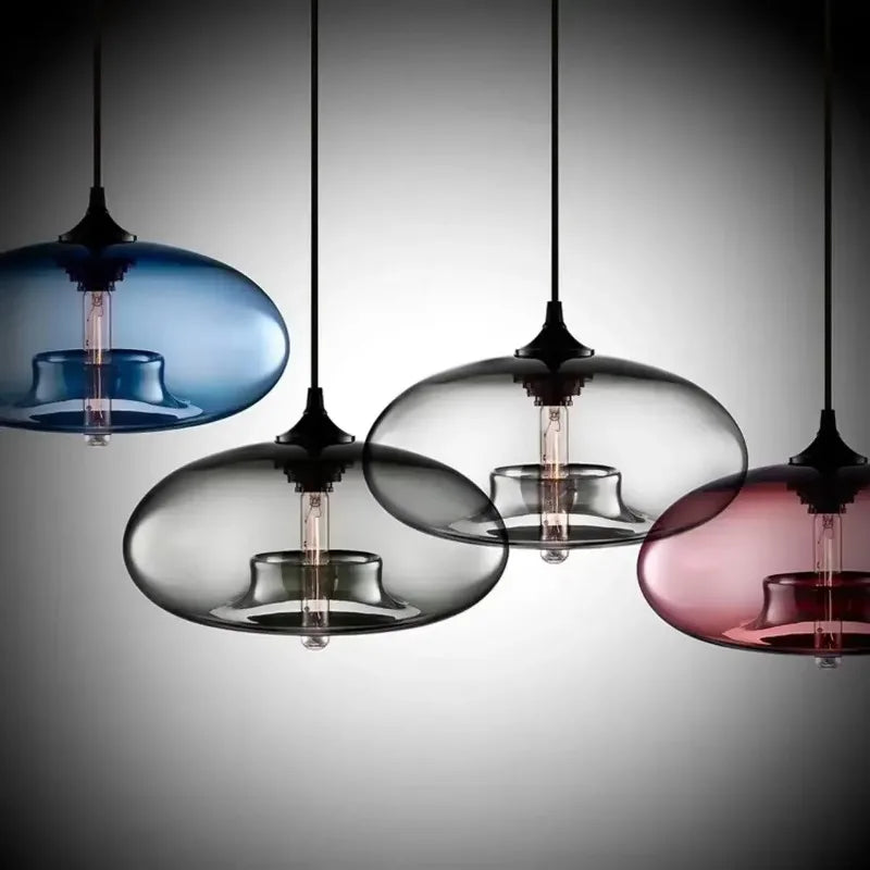Suspension PRISME en verre coloré, Lumora Paris