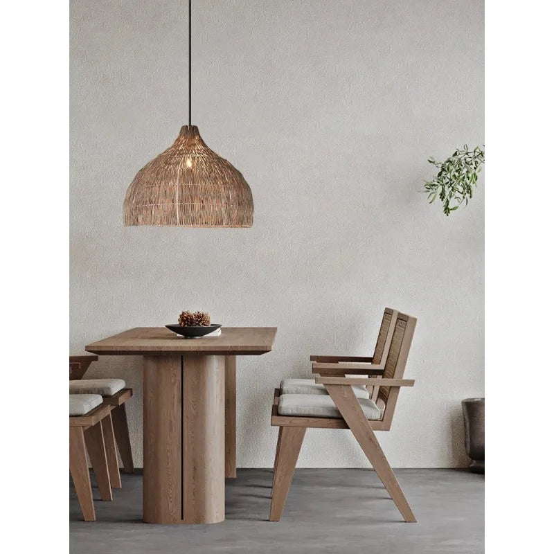 Suspension Tanger rotin - ambiance